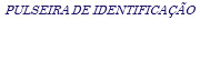PULSEIRA DE IDENTIFICAÇÃO